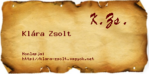 Klára Zsolt névjegykártya