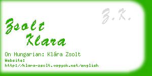 zsolt klara business card